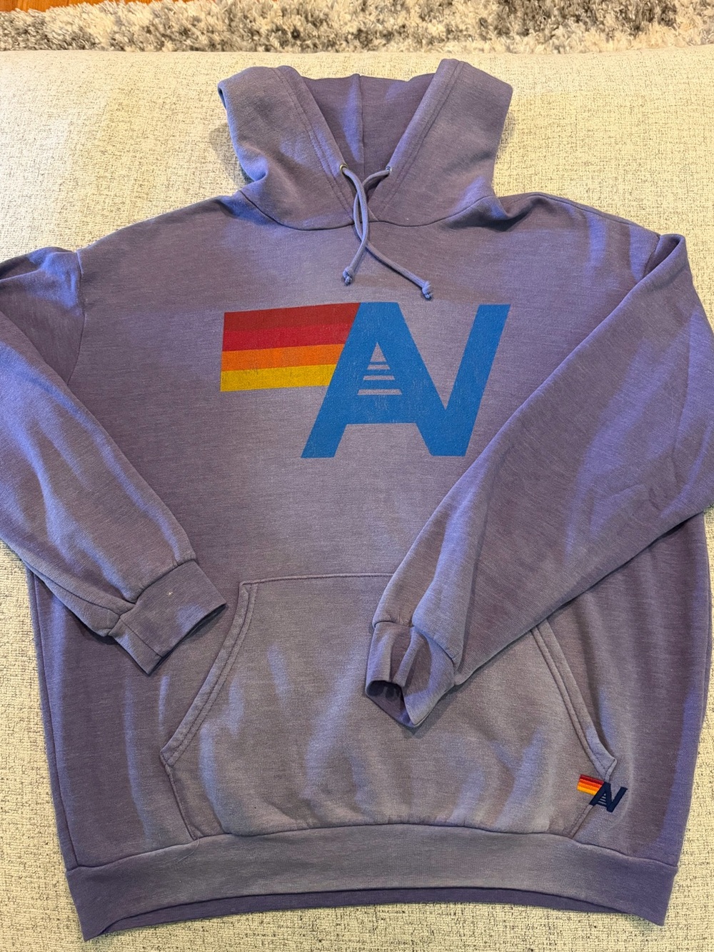 Aviator Nation Logo Relaxed Fit Graphic Hoodie NWOT